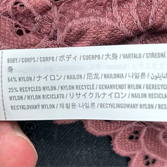 Gilly Hicks NWT Plum Lace Padded Adjustable Straps Long Line Bralette Bra Size L - Picture 11 of 13